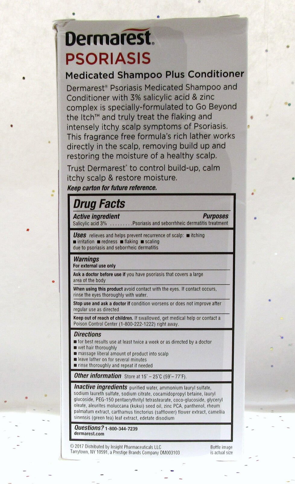 Dermarest Psoriasis Shampoo Conditioner Salicylic Acid 3% 8 fl oz Fragrance Free