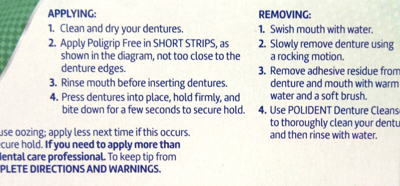 Super Poligrip Denture Adhesive Cream - *FREE - 3 PK false teeth tooth partial