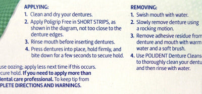 Super Poligrip Denture Adhesive Cream - *FREE - 3 PK false teeth tooth partial