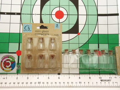Miniature Glass Cork Lid Bottles - 2 Pack Mini Glass Containers Crafter's Square