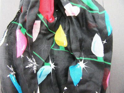 Holiday Scarf ~ Christmas Bulbs on Black ~ Seasonal ~ Light Weight