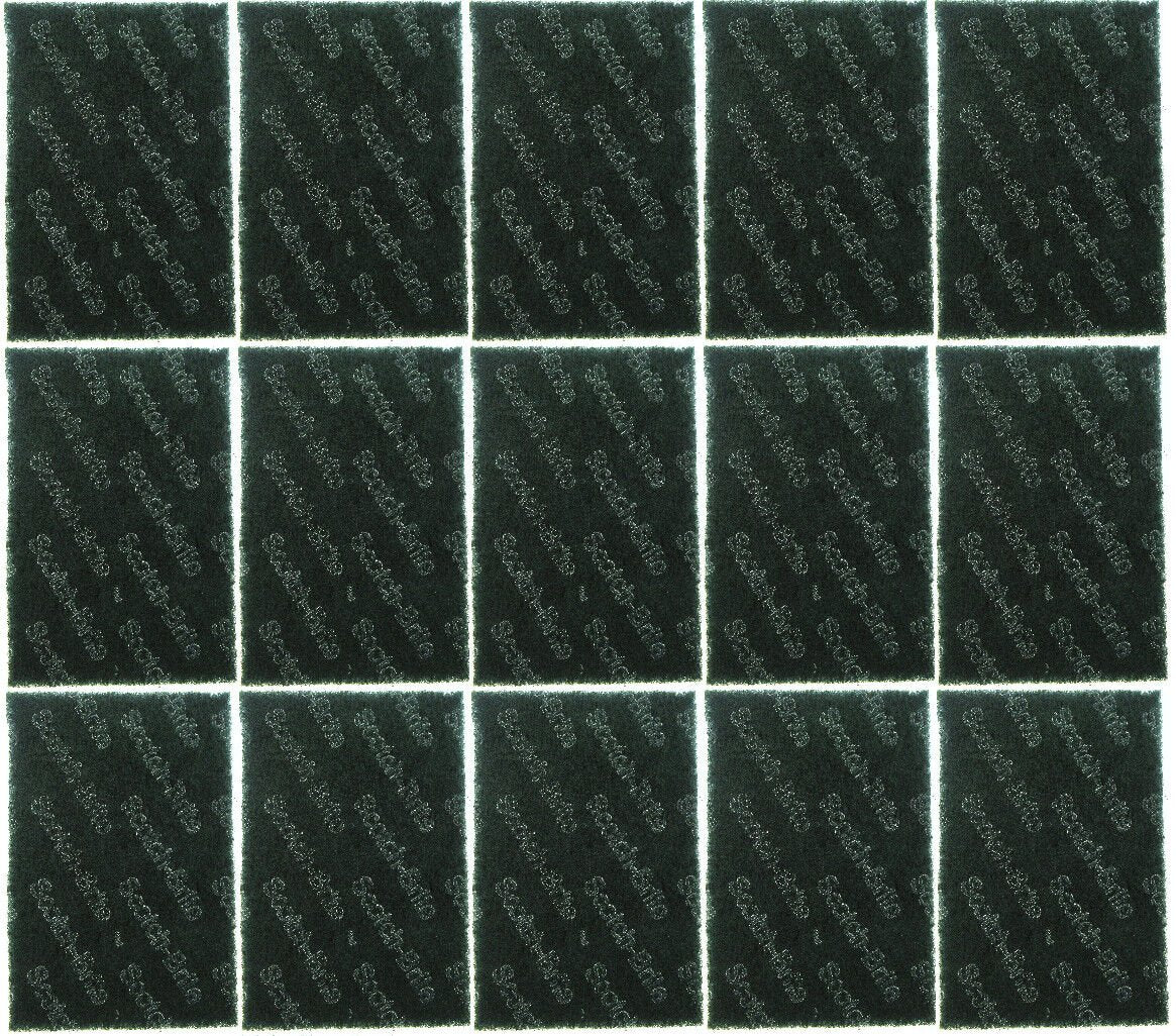 Scotch Brite Heavy Duty Industrial Size Scour Pads 6"x9" ~ Lot of 15