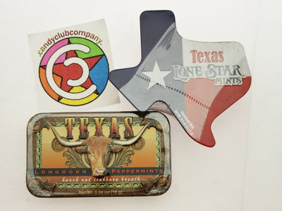 Amuse Mints Sugar Free Peppermints Cinnamon Candy Tins Lone Star Texas Longhorn