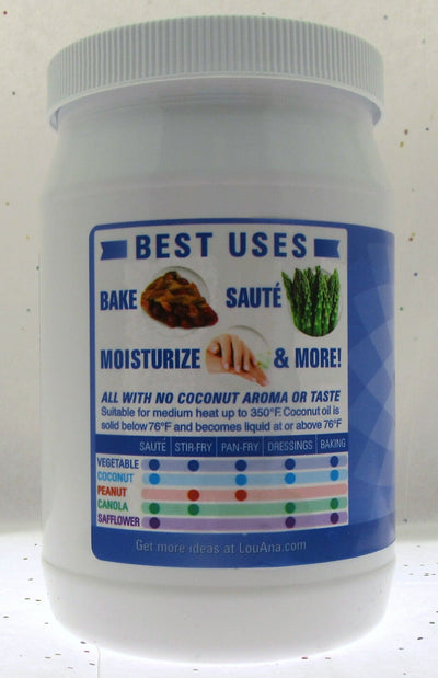 LouAna Coconut Oil ~ 100% Pure ~ Non-Hygrogenated ~ 30 oz container