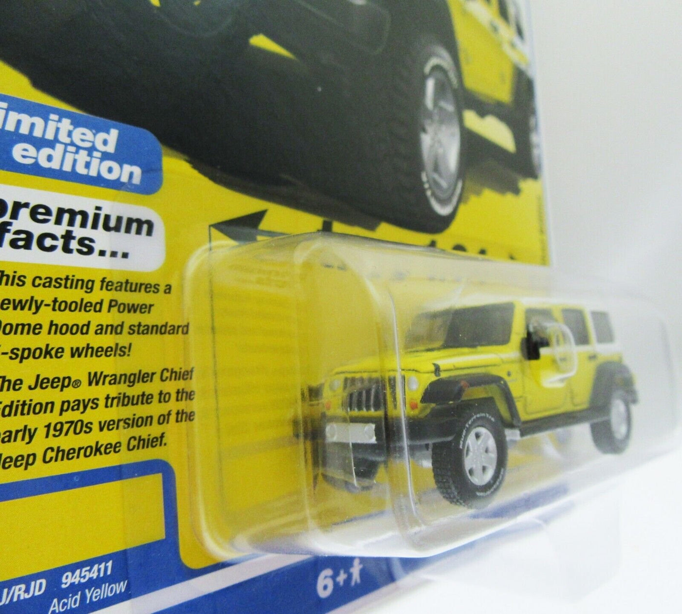 2017 JK Jeep Wrangler Chief Edition ~ Yellow ~ Diecast Car ~ 1:64 ~ auto world