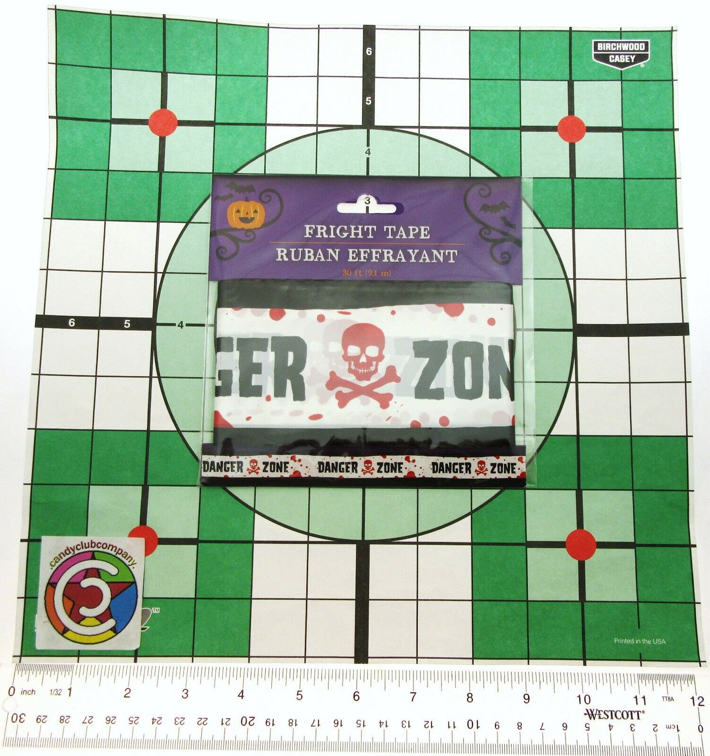 Fright Tape ~ Danger Zone ~ Halloween Decoration ~ 30 Feet