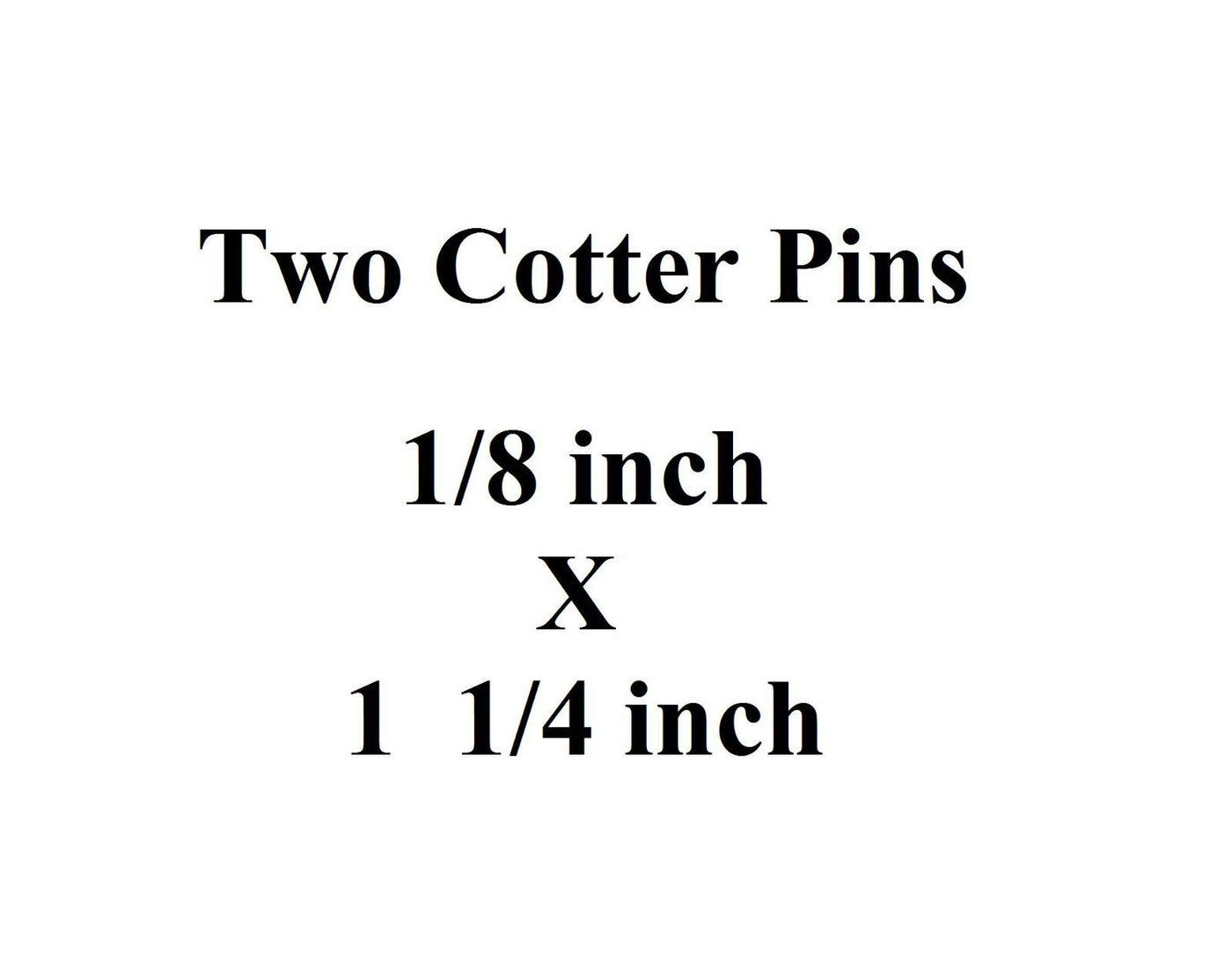 Cotter Split Pin ~ 1/8 inch x 1 1/4 inch ~ Extra Long ~ Zinc Plated ~ 2 Pack