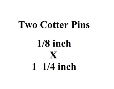 Cotter Split Pin ~ 1/8 inch x 1 1/4 inch ~ Extra Long ~ Zinc Plated ~ 2 Pack