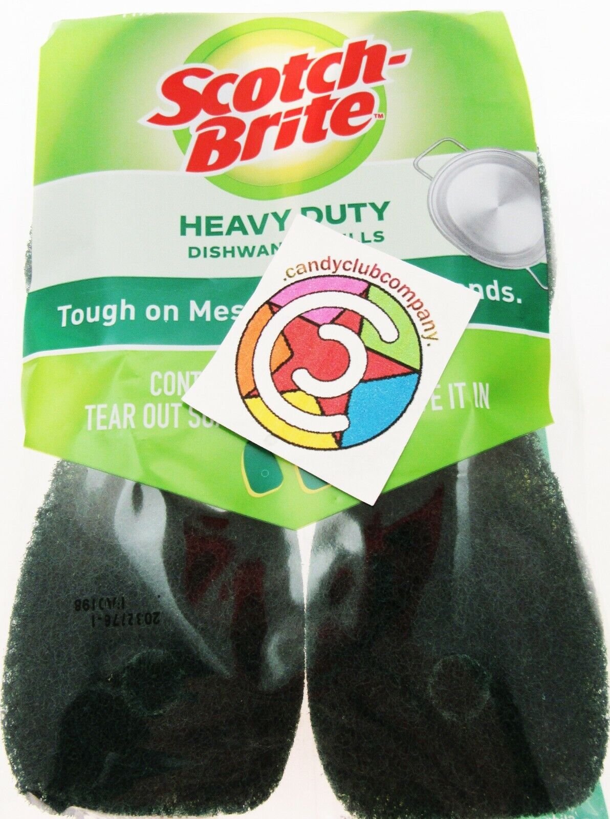 Scotch-Brite Heavy Duty 4 Scrubber Refills Dishes Kitchen Non Scour No Holes
