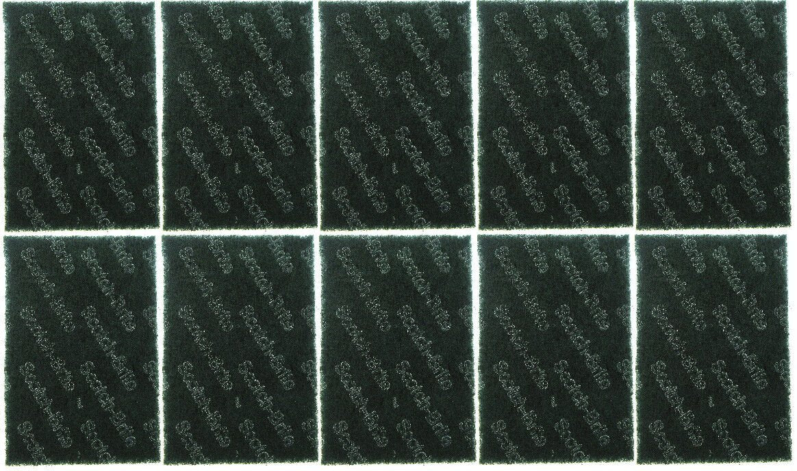 Scotch Brite Heavy Duty Industrial Size Scour Pads 6"x9" ~ Lot of 10