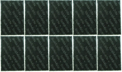 Scotch Brite Heavy Duty Industrial Size Scour Pads 6"x9" ~ Lot of 10
