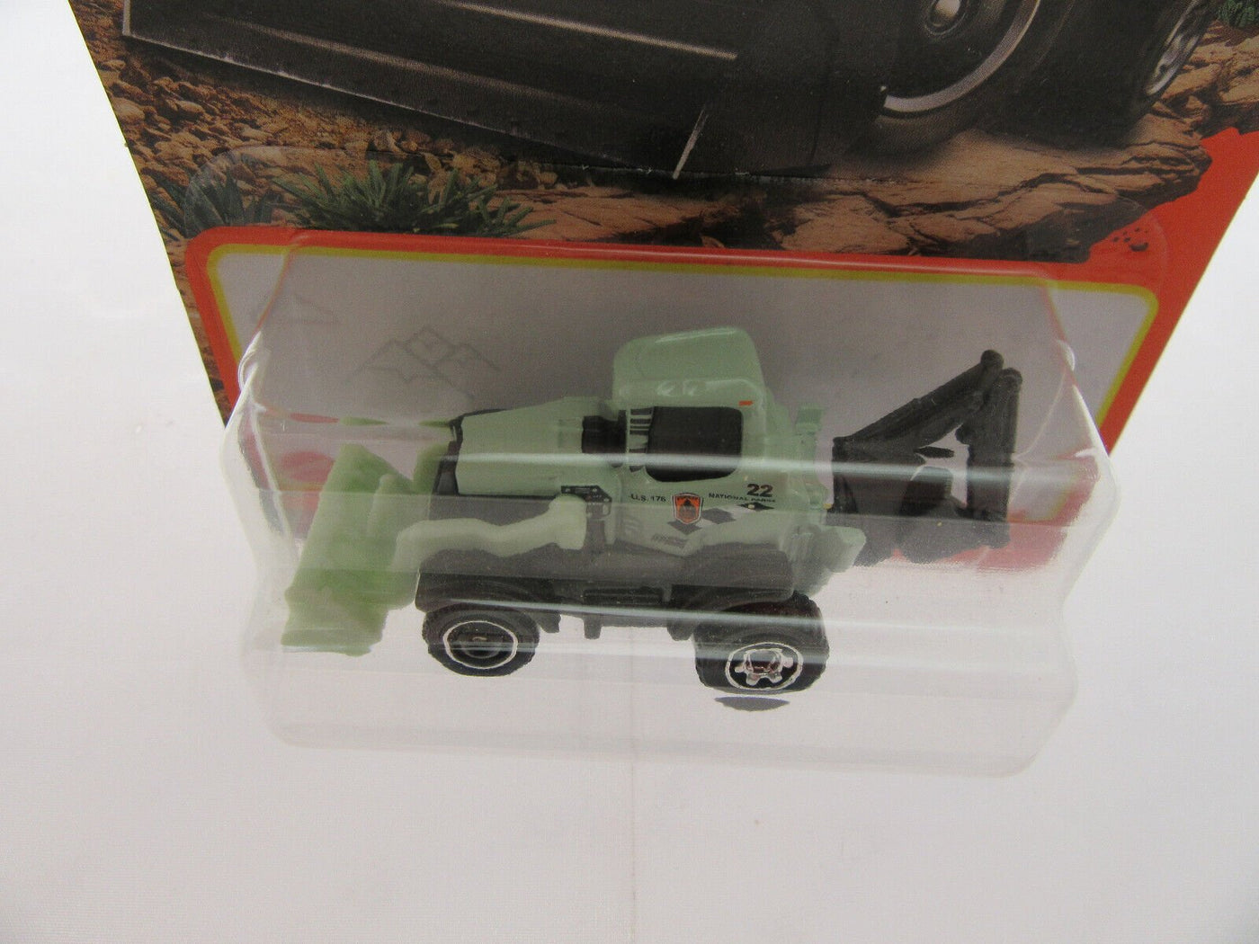 MBX Backhoe ~ Backhoe & Loader ~ Black & Teal ~ 1:64 Scale ~ Matchbox