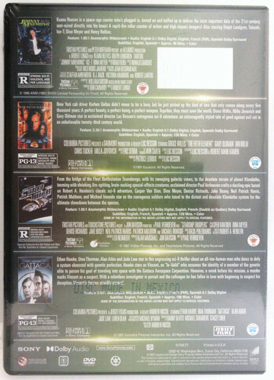 Johnny Mnemonic, The Fifth Element, Starship Troopers, Gattaca ~ Movie New DVD