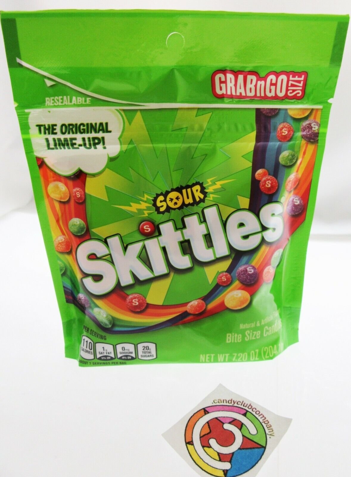 Afd Candy Sour Skittles® Chewy Candy American Candies 7.2oz Resealable Bag w/ Li ...
