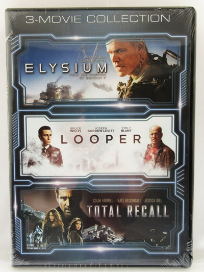 Elysium, Looper & Total Recall (2012) 3 Movie ~ Movie ~ New DVD