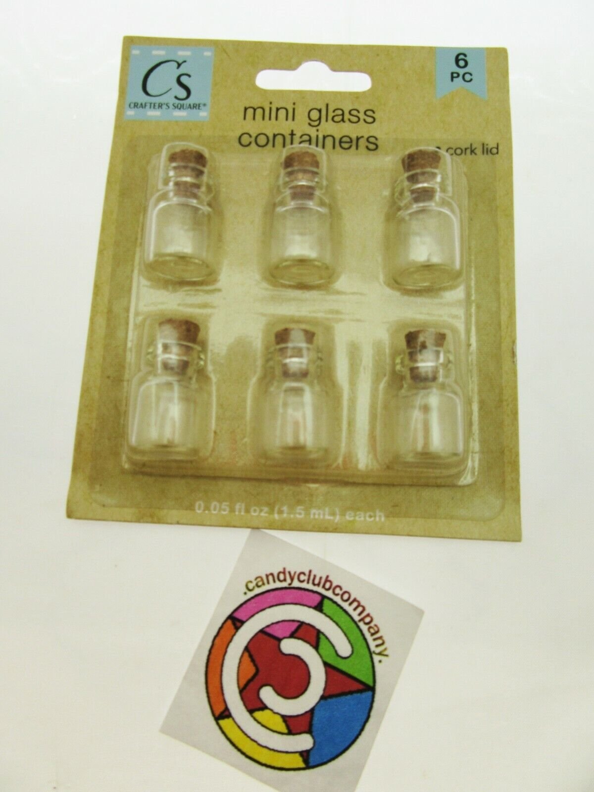 Miniature Glass Cork Lid Bottles - 6 Pack Mini Glass Containers Crafter's Square
