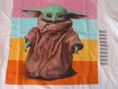 Grogu ~ Baby Yoda Star Wars Medium T-Shirt ~ Size M ~ White T Shirt