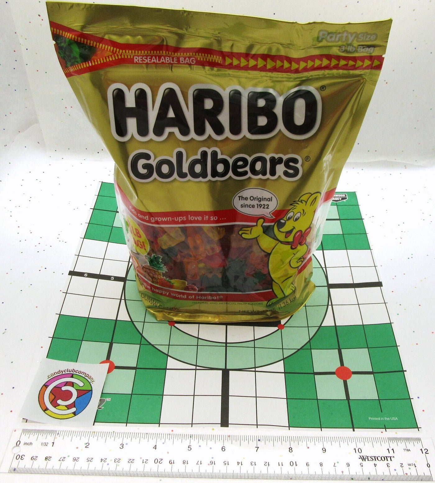 Haribo Gummy Bears Fruit Chewy Candy Gummi ~ Goldbears ~ 3 LB Party Size Bag