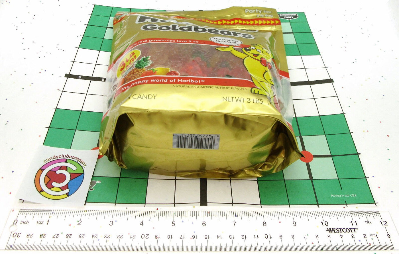 Haribo Gummy Bears Fruit Chewy Candy Gummi ~ Goldbears ~ 3 LB Party Size Bag