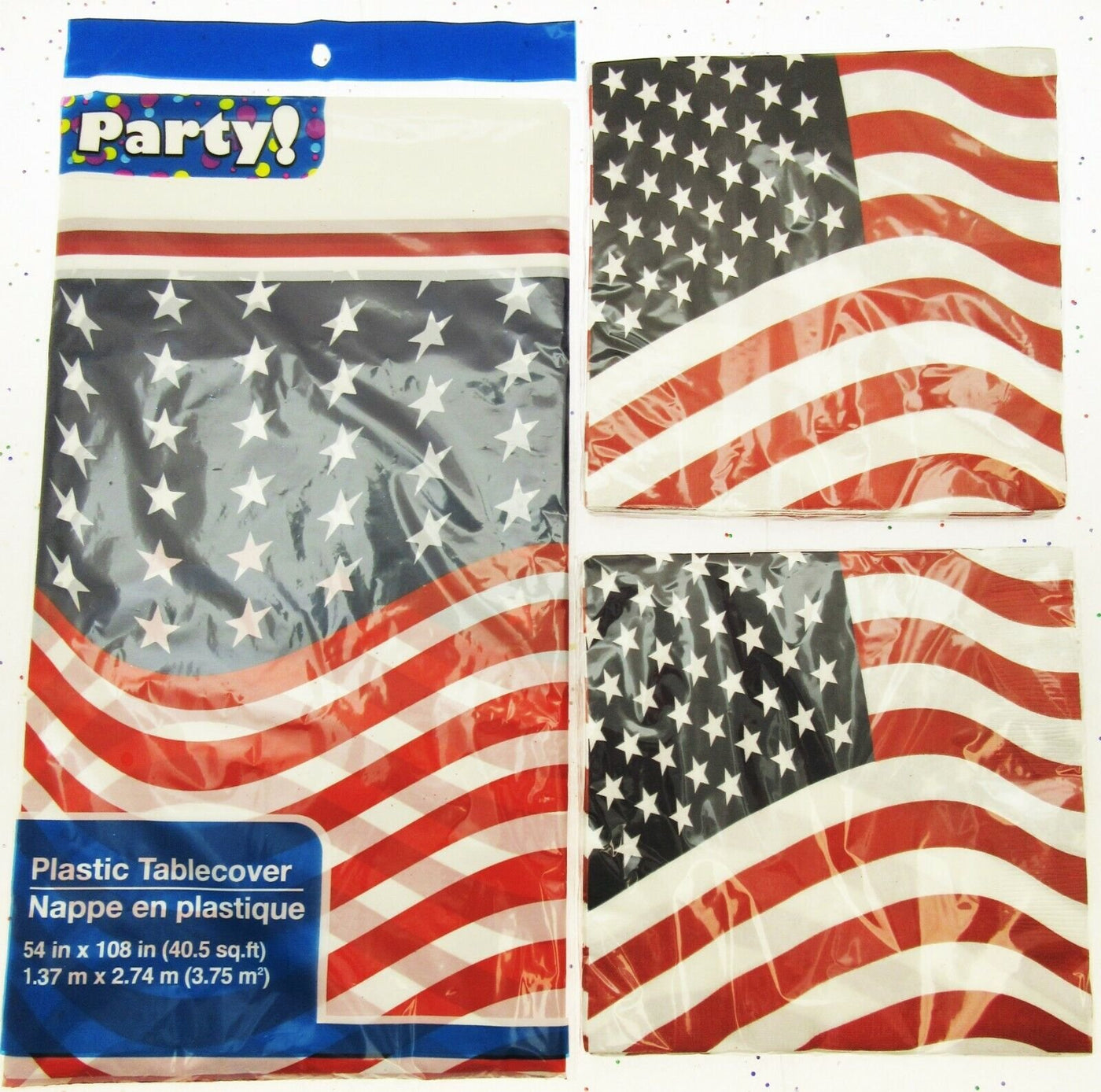 Patriot Flag Table Setting Party Picnic Stars Stripes Memorial Veterans July 4