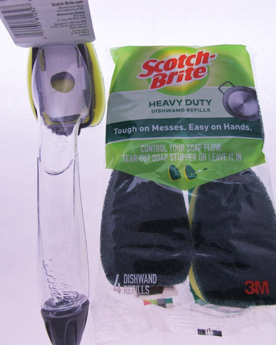 Scotch-Brite Dishwand Soap Despensing Heavy Duty Scrubber Refills Kitchen ScourZ