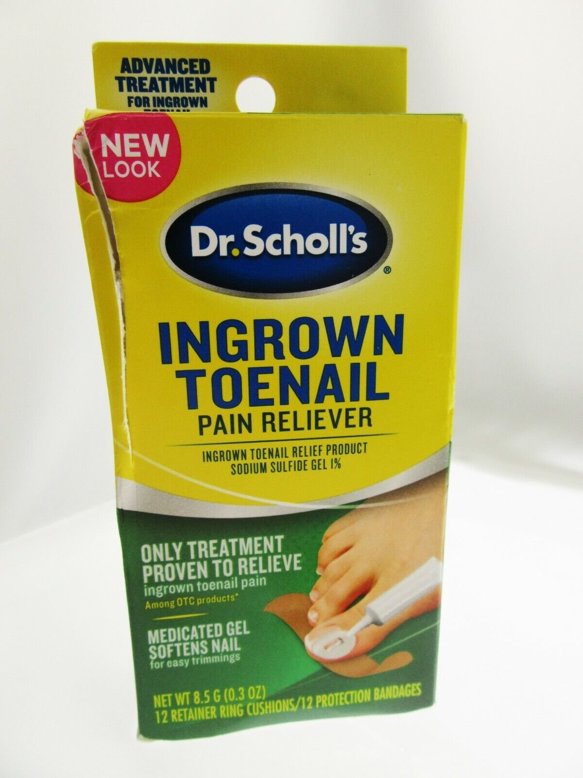 Dr Scholl's Ingrown Toenail Pain Reliever Sodium Sulfide Gel Cushions & Bandages
