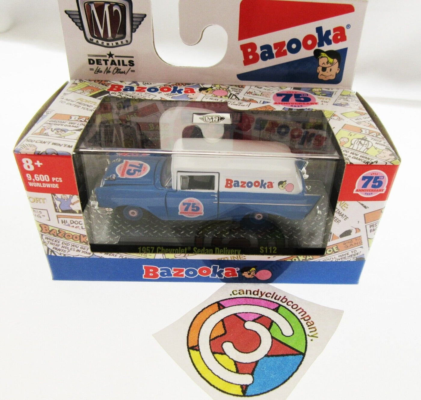 M2 Details ~ Bazooka 75th Anniversary 1957 Chevrolet Sedan Delivery Die Cast Car