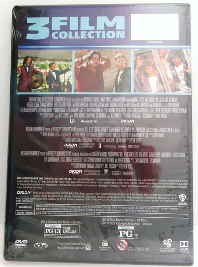 Bill & Teds ~ 3 Film ~ Excellent Adventure, Bogus Journey, Face The Music ~ DVD