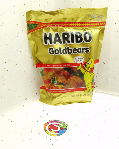 Haribo Gummy Bears Fruit Chewy Candy Gummi ~ Goldbears ~ 14oz Bag