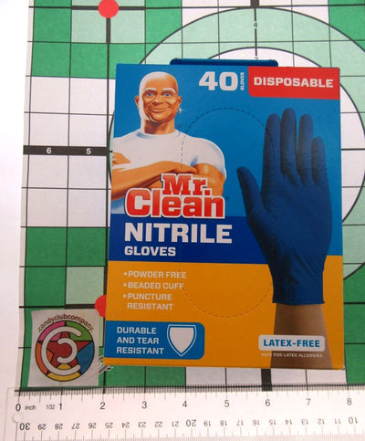 Mr. Clean Nitrile Gloves 40ct Latex & Powder Free Beaded Cuff Puncture Resistant