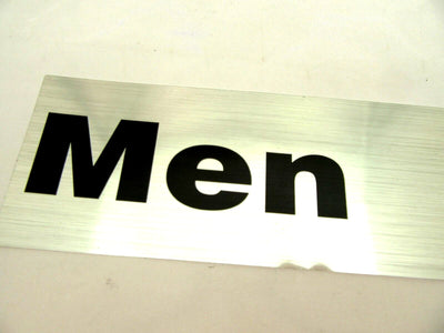 Men Room Self Adhesive Metal Sign