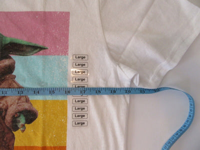 Grogu ~ Baby Yoda Star Wars Large T-Shirt ~ Size L ~ White T Shirt