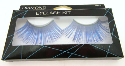 Eyelashes ~ Metalic Blue ~ Adhesive Included ~ Lashes ~ Costume Wear Halloween