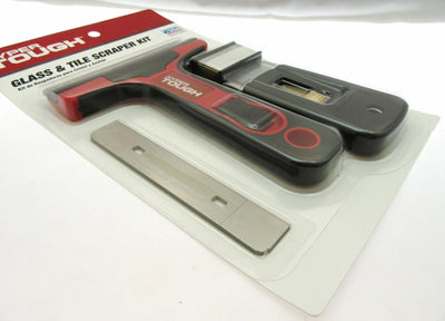 Hyper Tough ~ Glass & Tile Scraper KIt ~ Comes with Safety Scraper!