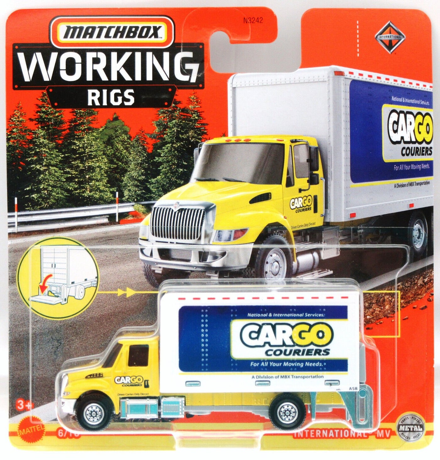 Matchbox Working Rigs ~ International MV Truck ~ Metal ~ Yellow
