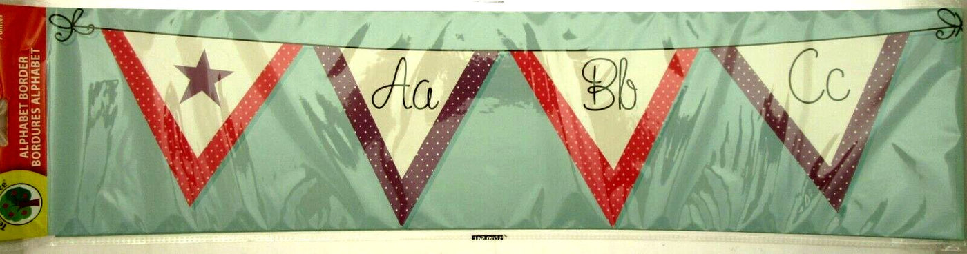 Teaching Tree Alphabet Border Educational Poster - Blue