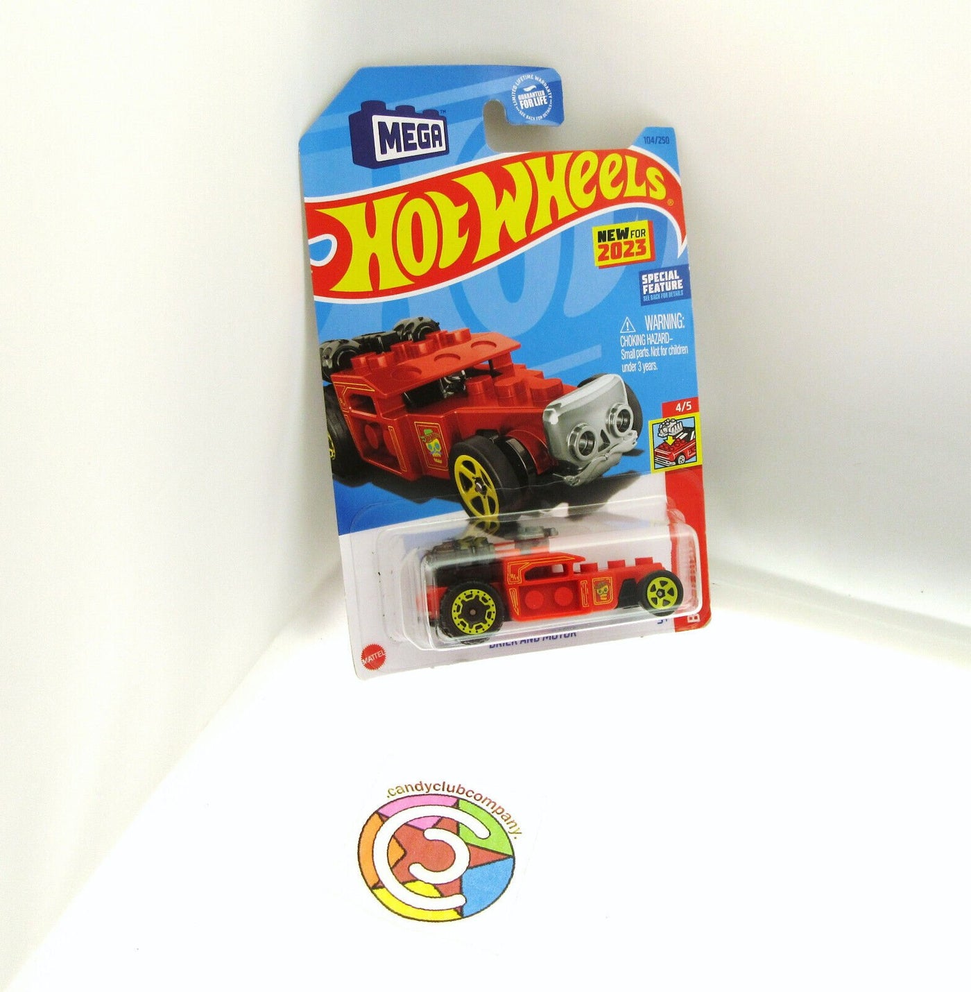 Hot Wheels ~ Mega Hotrod ~ Brick and Motor ~ Red ~ 1:64 Scale
