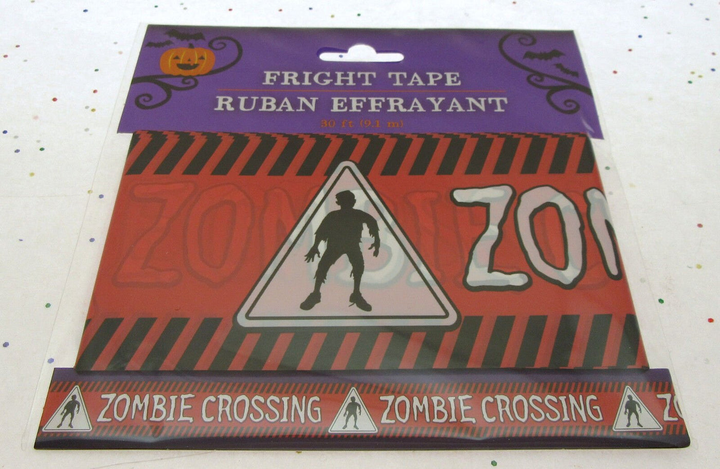 Fright Tape ~ Zombie Crossing ~ Halloween Decoration ~ 30 Feet