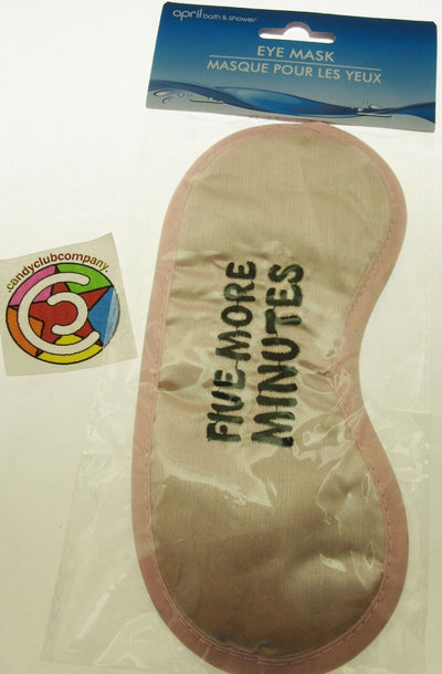 Sleeping Eye Cover ~ Five More Minutes ~ Pink Eye Mask  Meditation