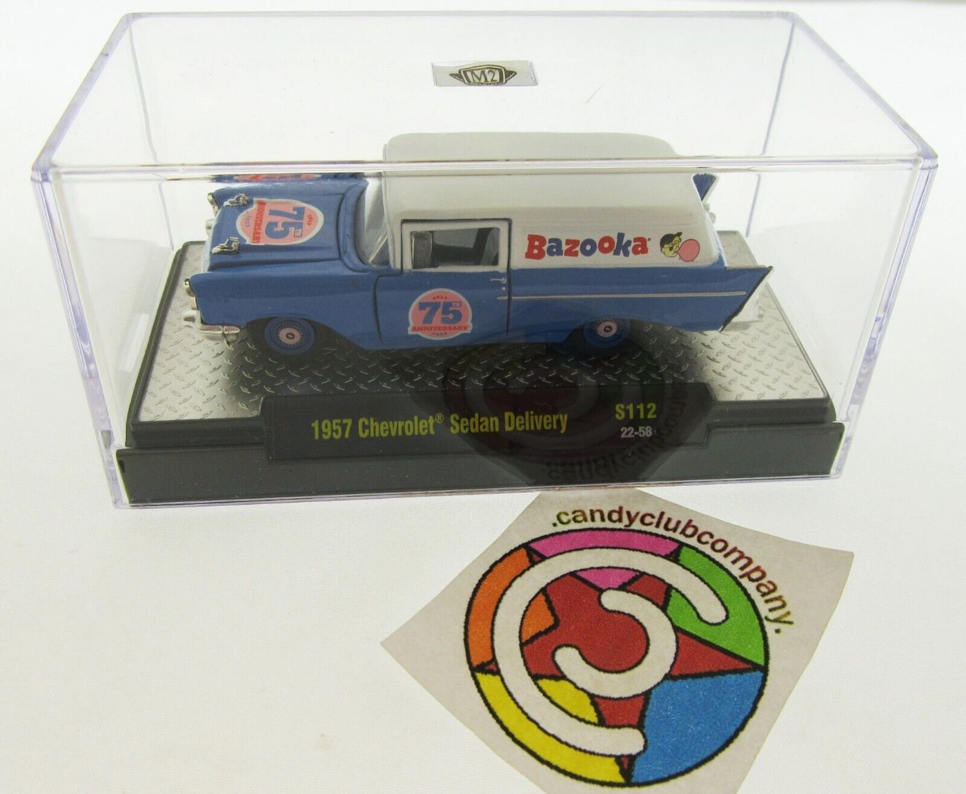 M2 Details ~ Bazooka 75th Anniversary 1957 Chevrolet Sedan Delivery Die Cast Car