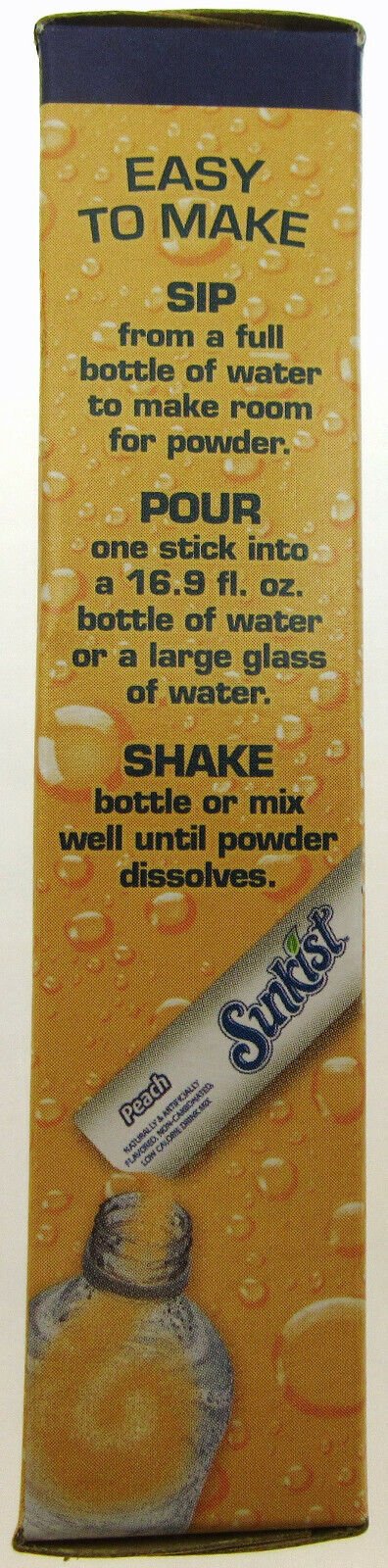 Sunkist Peach ~ Packets ~ Zero Sugar Free ~ Drink Mix ~ 3 Boxes