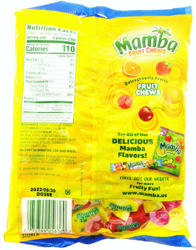 Mamba ~ Fruit Chews ~ American Candy ~ 7.05oz Bag ~ Lot of 2